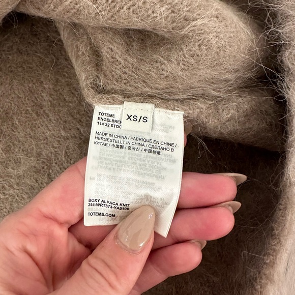 FOR ALEASHA ONLY NWT TOTEME Alpaca Sweater Truffle Melange XS/S - Picture 4 of 6